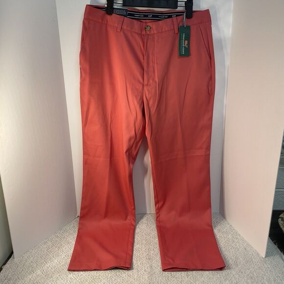Vineyard Vines Other - Vineyard Vines Mens 34 X 30 Classic Fit Links Golf Pants Jetty Red NWT
